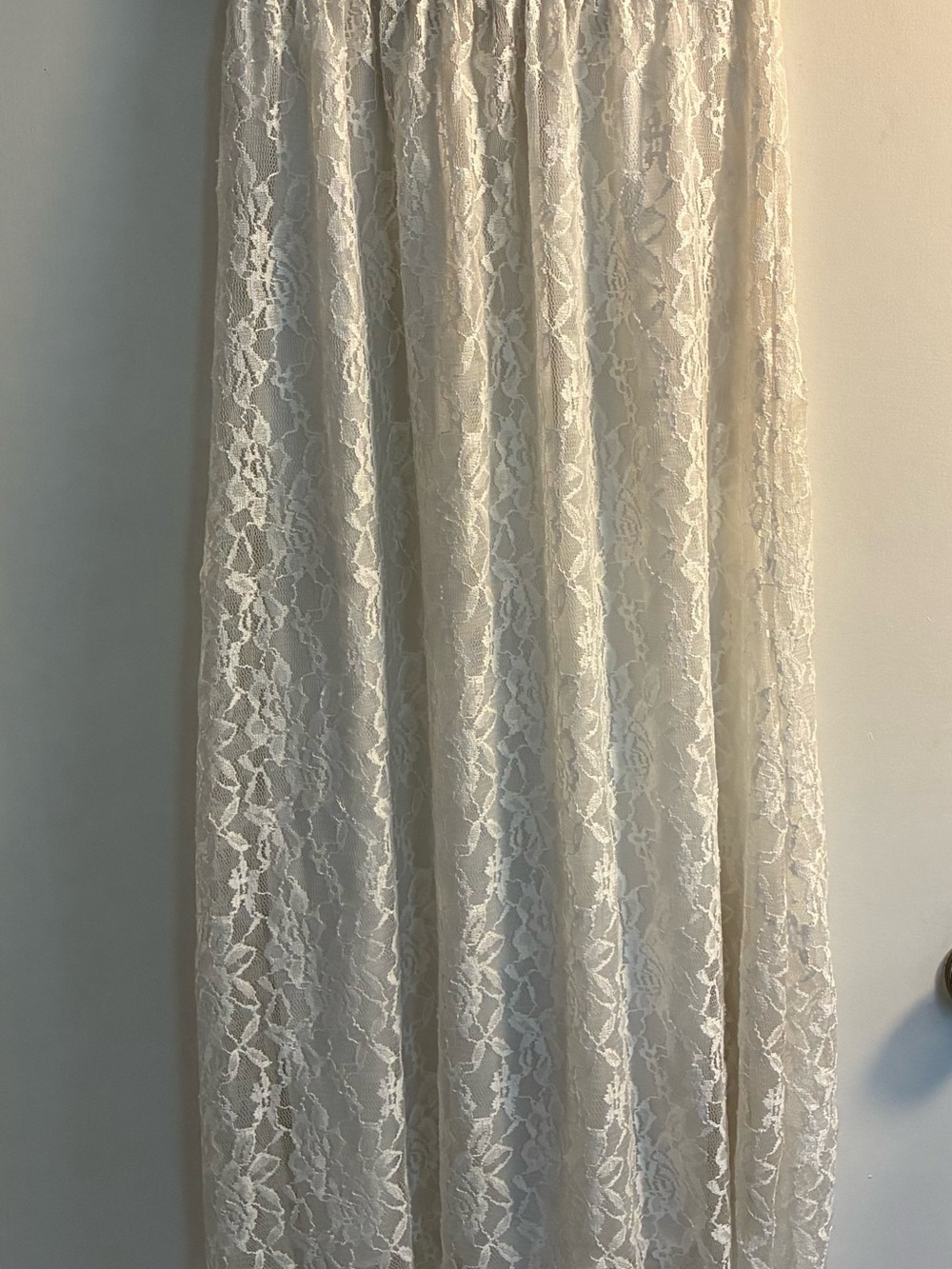 Elegant Ivory Lace Maxi Skirt